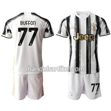 Juventus Turin Gianluigi Buffon 77 Kinder Heim Trikotsatz 2020/21 Kurzarm (+ Kurze Hosen)